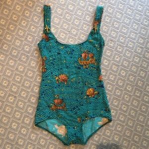 HERMÈS swimsuit with gold details vintage